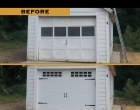Raynor Showcase Carriage Panel White Stockton Ranch Windows Fluer de Lis Starps & Handles Rhinebeck